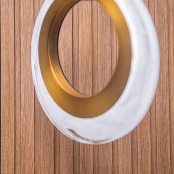 Midnight & Gold: Modern Powder Room