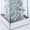 Elegant Decor Sparkle 12" Contemporary Silver Crystal Pillar Candleholder