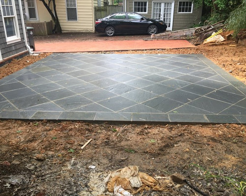 Blue Flagstone Patio In Washington Dc Diamond Pattern With Border Save Blue Flagstone Patio In Washington