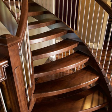 Fluent maple open rise stair