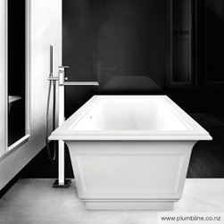 Eleganza Floor Mount Bath Filler & Handshower - Bathroom Taps and Shower Heads