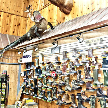 A Sporting Goods Destination Features Reclaimed and Natural Materials