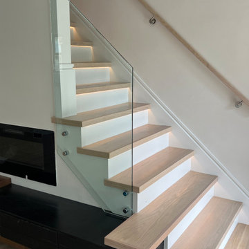 Modern ½" Glass Stair Railing