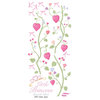Little Princess Hearts Bows Self Stick Growth Chart Accent