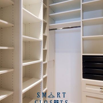 Master Walk In Closet - With Pull-Out Jewelry Trays Designed By Smart Closets