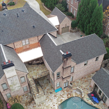 Roof, Gutters, Copper Standing Seam Metal Roof & Chimney Shrouds in Marietta GA