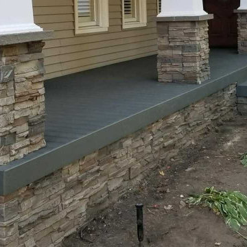 Custom Stone Veneer Porch & Entry Masonry Upgrade