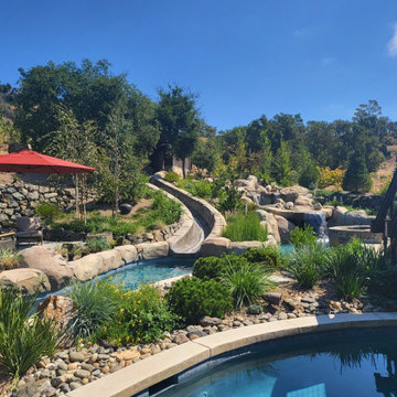 A Lazy River Pool in a Fantasy Setting