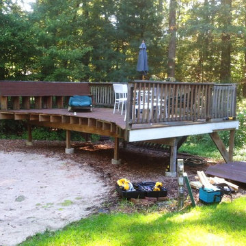 Recycled above ground pool deck (before)