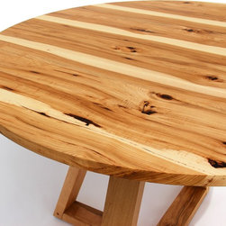Solid Wood Round Table in Hickory - Coffee Tables