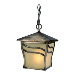 Door Corner - Parisian Bronze Outdoor Patio and Porch Exterior Hanging Light Fixture - Outdoor Hanging Lights