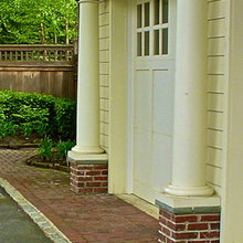 pillars with stone, instead of brick?
