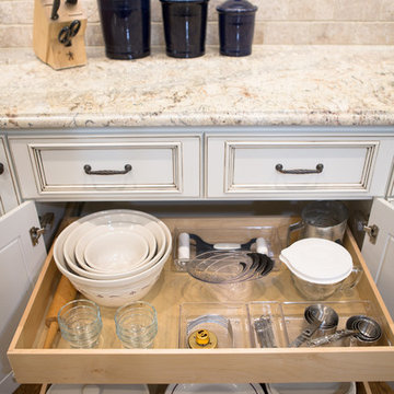 Organized Kitchen With Pullout Drawers