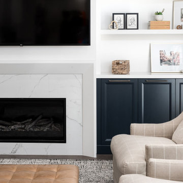 Addington Media Center and Fireplace Mantle