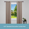 Kenney® Mae 5/8" Standard Decorative Window Curtain Rod, Chocolate, 48-86