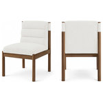 Meridian Furniture - Eloura Dining Chair, Cream, Linen Textured Fabric, Walnut FInish, Set of 2 - Indulge in the allure of the Cream Eloura Dining Chair by Meridian Furniture. Its captivating design and luxurious Cream elevate any space with effortless elegance. Crafted with precision and durability in mind, this stunning piece becomes the focal point of gatherings, fostering moments of connection and warmth. Embrace sophistication and style with the Eloura Dining Chair, a testament to exquisite taste and timeless beauty.