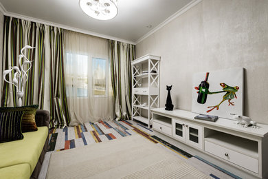 Living room - scandinavian living room idea in Moscow