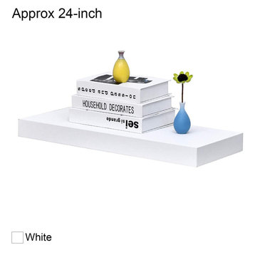Mission Floating Shelf, White, 24"