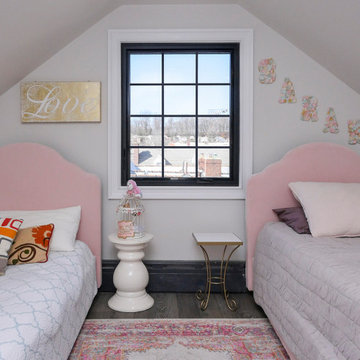 New Black Casement Window in Delightful Childrens Room - Renewal by Andersen Que