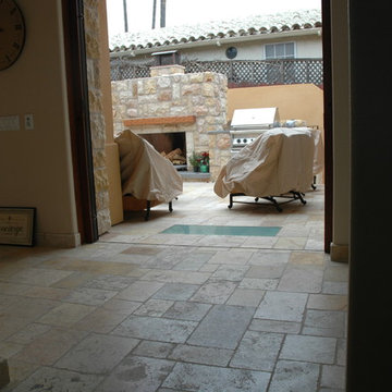 Patio layout showcasing our unique stone elements in architectural settings.