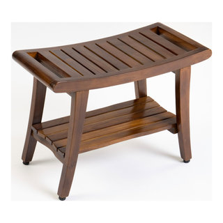 Houzz teak shower bench sale