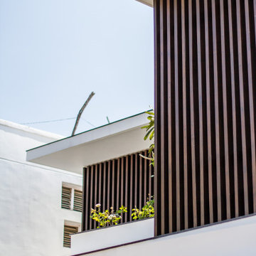 External facades had louvres given to create semi-private spaces