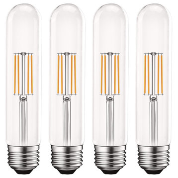 T9 LED Tube Edison Bulb Warm White 550lm Dimmable E26 4-Pack