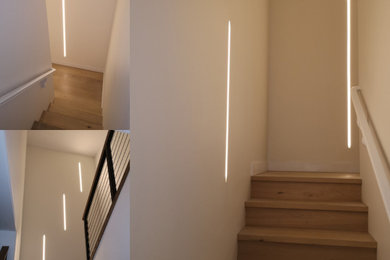Staircase - mid-sized modern l-shaped staircase idea in Other