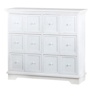 Nordic Wood Chest of Drawers, White