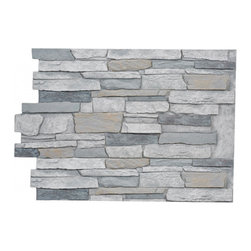 143-36-BRECKENRIDGE DEEP WIDE STACKED DESIGN WALL PANEL - 36"H - Wall Panels