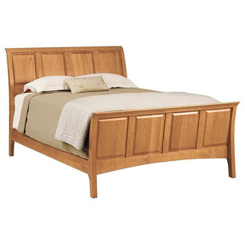 Copeland Sarah 45In Sleigh Bed With High Footboard, Smoke Cherry, Full