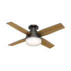 Hunter Fan Company 44" Dempsey Low-Profile Bronze Ceiling Fan W/ Light/Remote