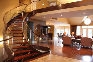 Inspiration for a contemporary staircase remodel in Other