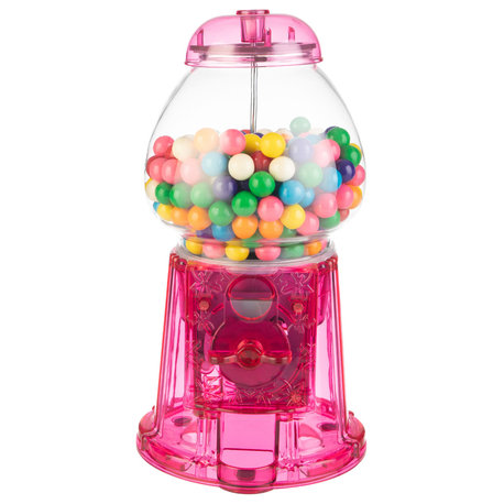 11" Translucent Gumball Machine Coin-Operated Candy Dispenser Vending Machine