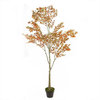 5.5' Potted Fall Harvest Artificial Orange Dream Japanese Maple Tree