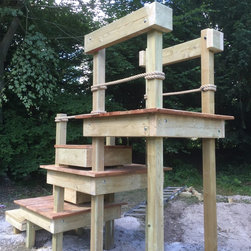 Zip Wire platforms and decks, commercial project at Cholderton Charlie's Farm - Garden Playhouses