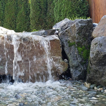 Pondless Water Feature, Pavers and Retaining Wall