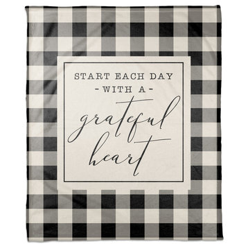 Start Each Day With A Grateful Heart 50"x60" Fleece Blanket