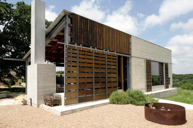 Example of a trendy home design design in Austin