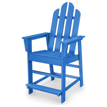 Polywood Long Island Counter Chair, Pacific Blue