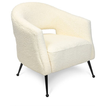 Mimi Chair, Boucle Faux Wool