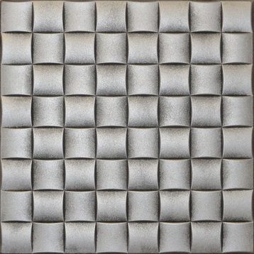 20"x20" Styrofoam Glue Up Ceiling Tiles R35W Antique Style Silver