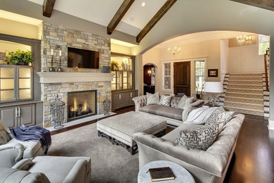 Living room - transitional living room idea in Minneapolis