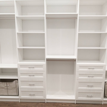 Master Bedroom Closet with a make up station, in Sugar Loaf, NY