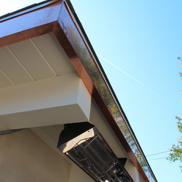 Copper Fascia Wrap and Angle Face Gutters, . Santa Monica.
