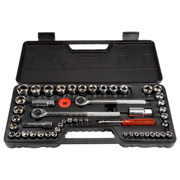 Stalwart 52-Piece Drive Socket Set and Metric