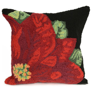 Frontporch Poinsettia "Machine Washable" Indoor/Outdoor Pillow