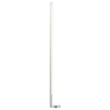 Keel LED Floor Lamp, Bright Satin Aluminum