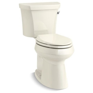 Kohler Highline 2-Piece Elongated 1.28 GPF Toilet With Right-Hand Lever, Biscuit