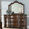 Homelegance Montvail 9-Drawer Dresser with Mirror in Cherry